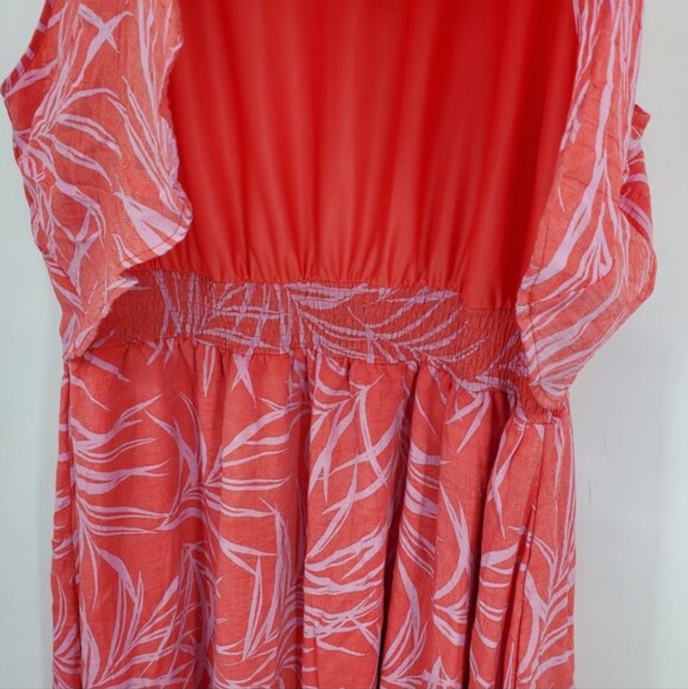 Marissa Olivia Red/Pink Print Sleeveless Maxi Dress SIZE 3X - Picture 6 of 12